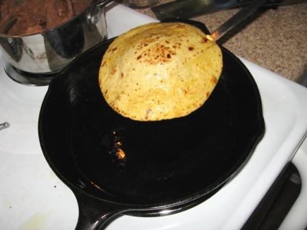 tortilla frying