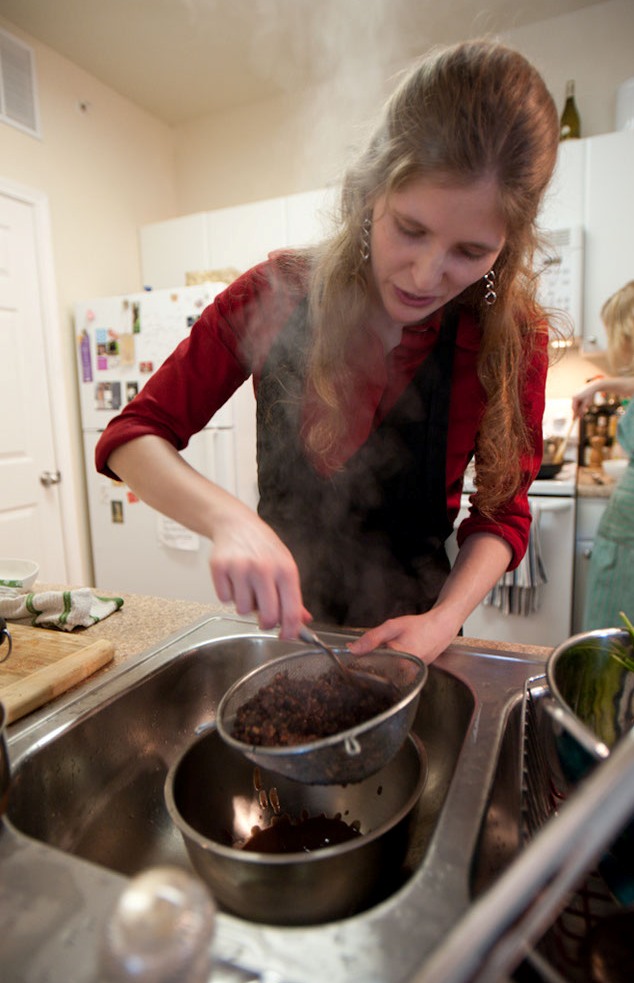 Cook and sieve the beans