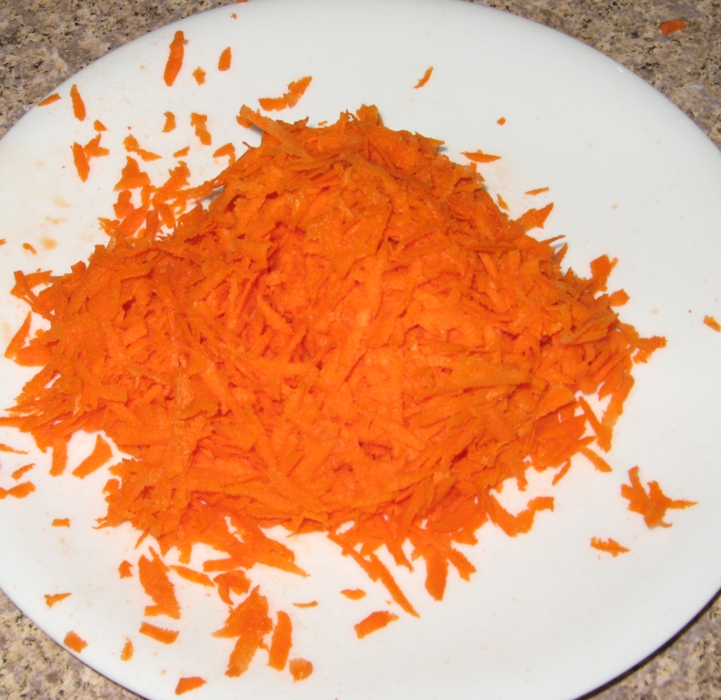 Grate the carrots