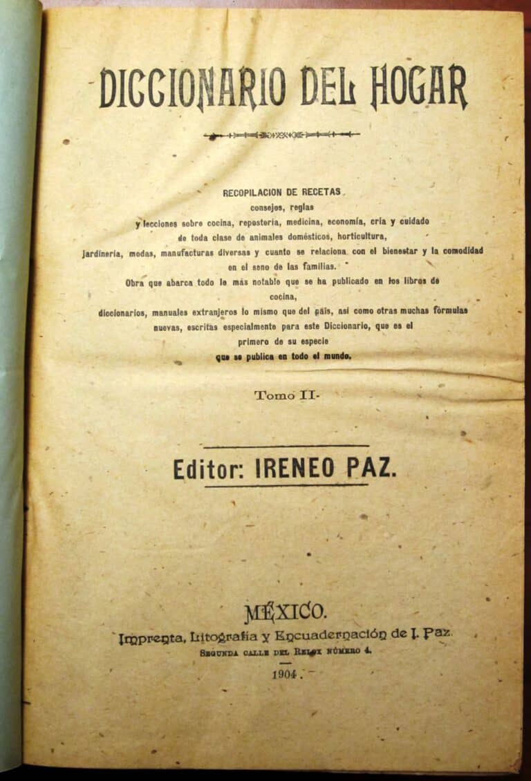 Diccionario del Hogar Title Page Vol. 2