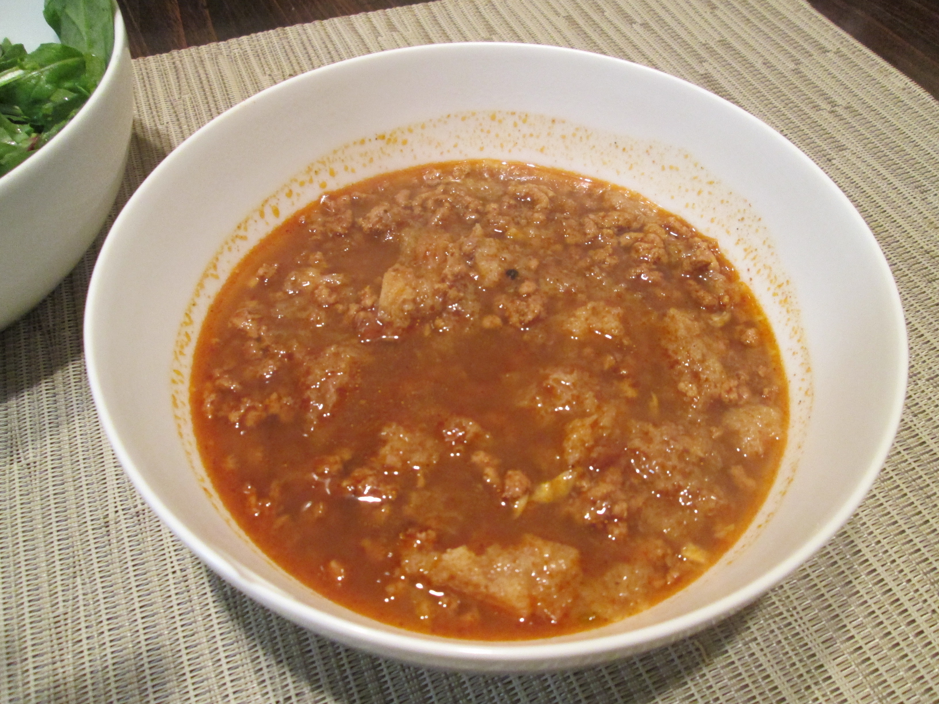 Chili in a bowl