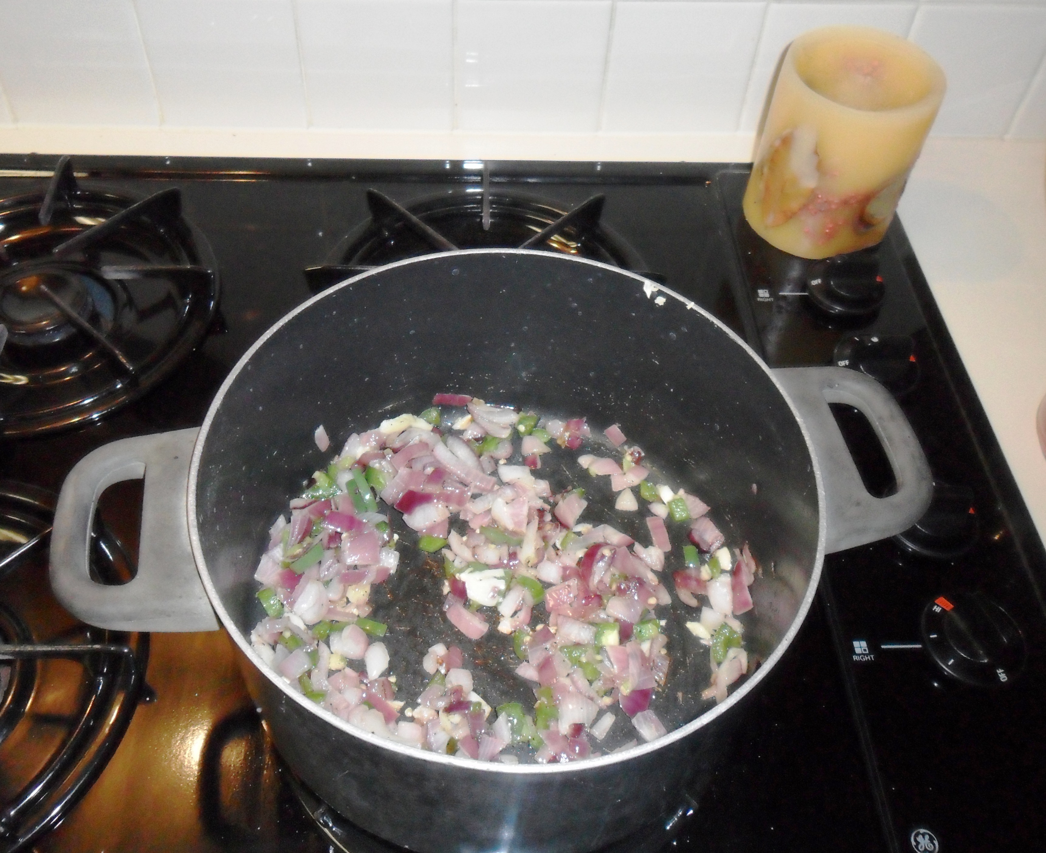 sautéing onions and garlic