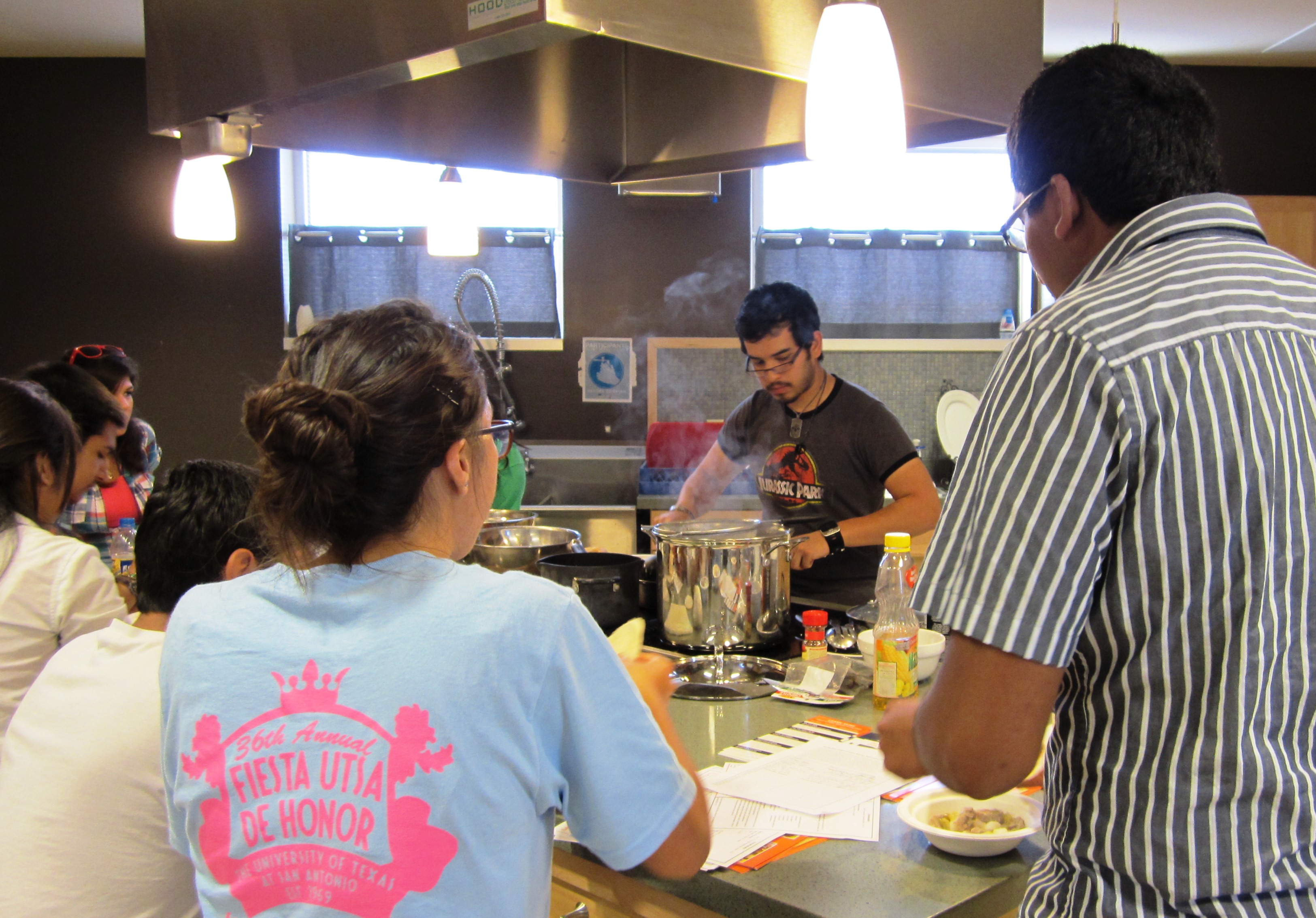 Students at Cooking Demo. April 2013