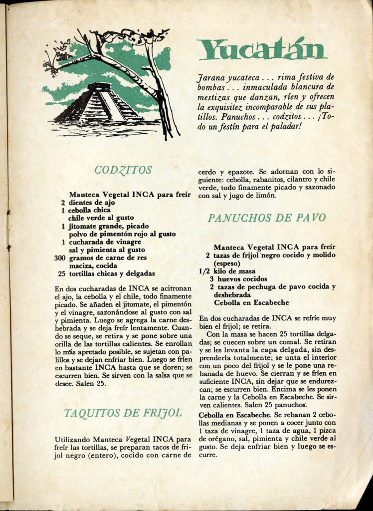 México: Tierra de Antojitos [1960s].Yucatán.