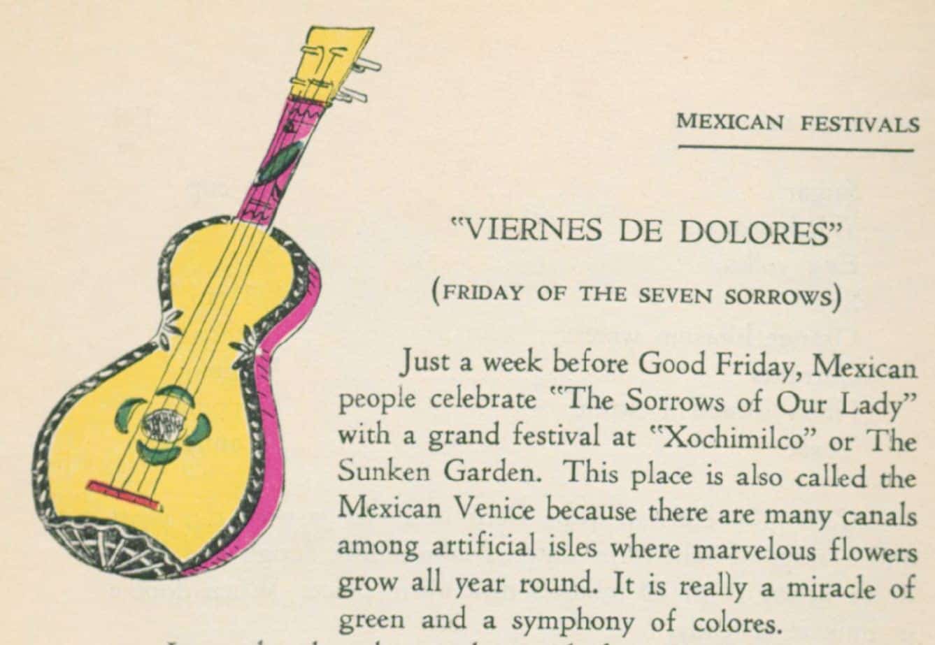 Illustration from Mexico Through My Kitchen Window (1938) by Maria A. de Carbia. UTSA Libraries Special Collections