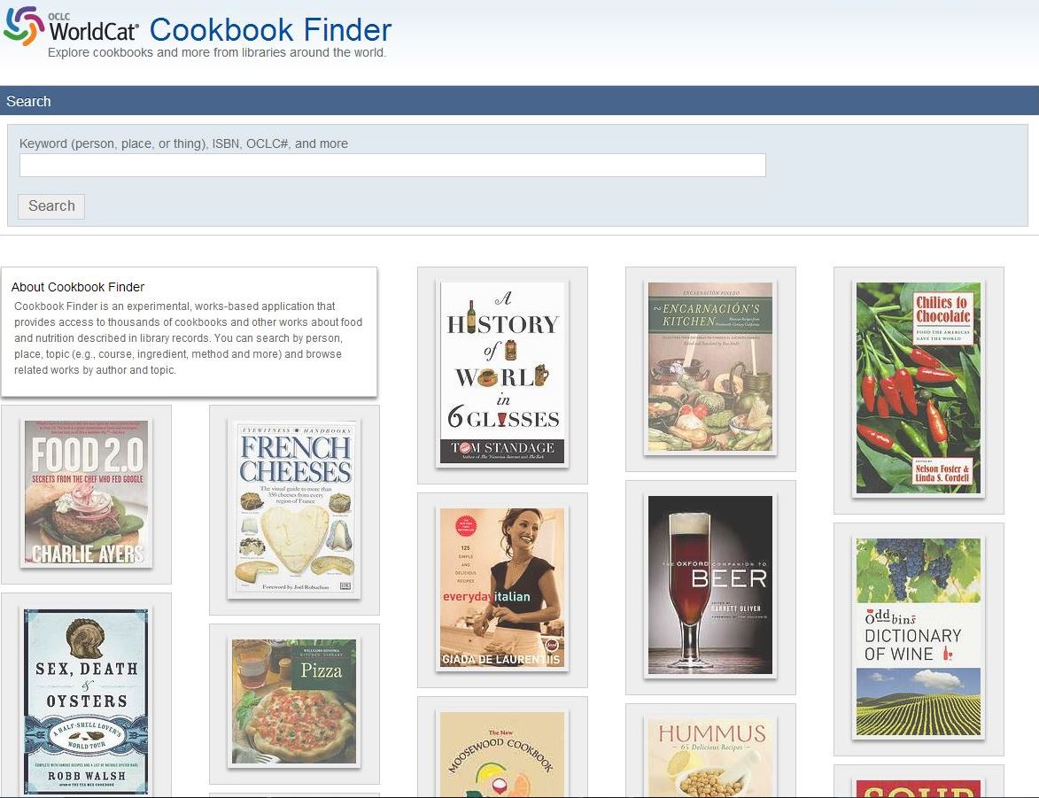 Cookbook Finder from OCLC Research