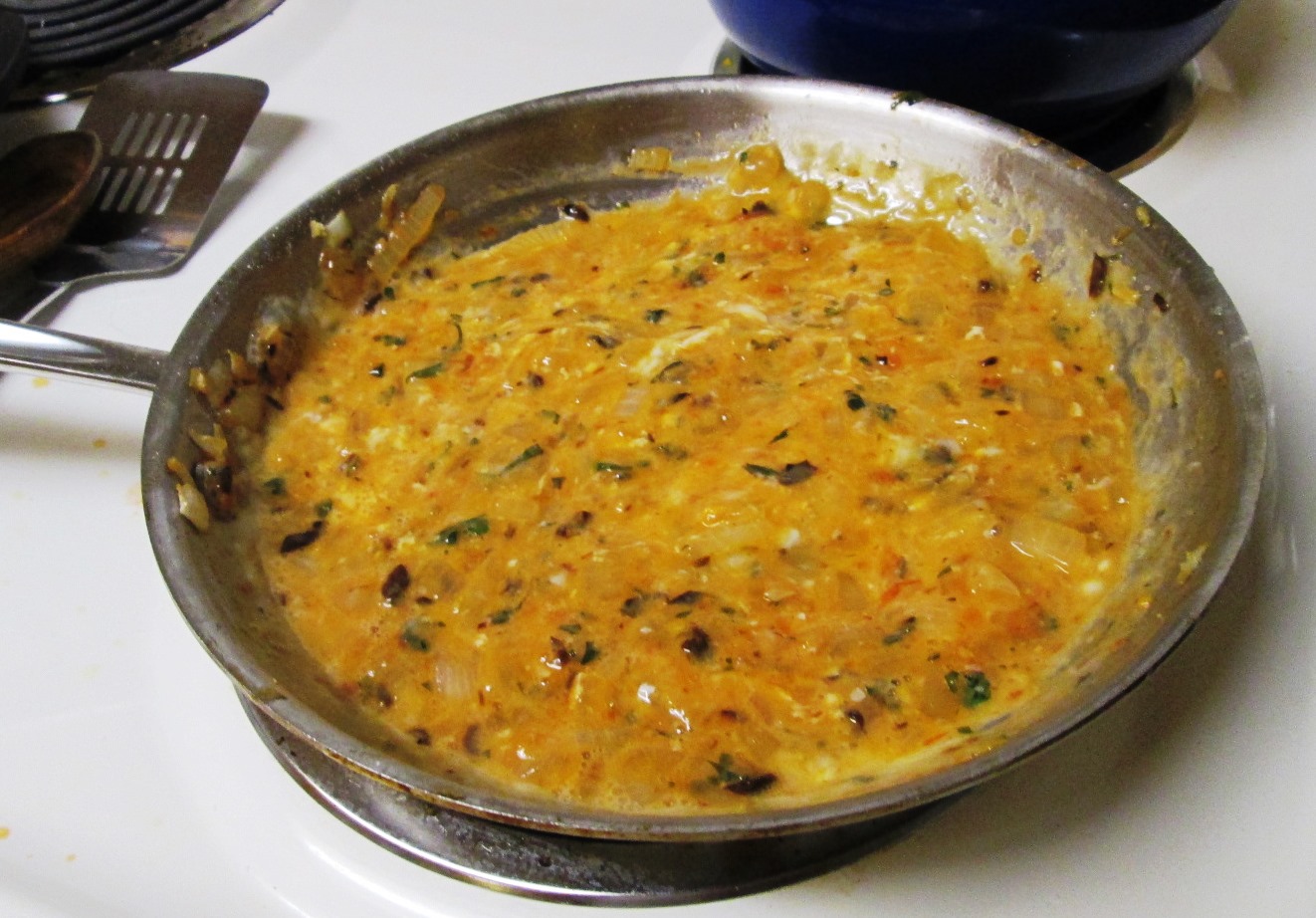 Tortilla Cubana in the Pan