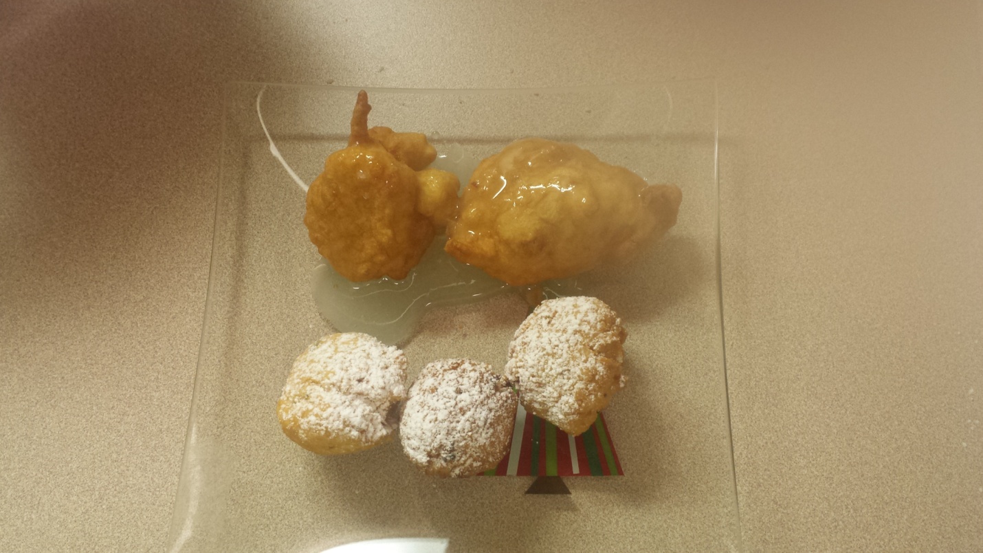 Milk Buñuelos (top) and Buñuelos de Pascua Navideña (bottom)