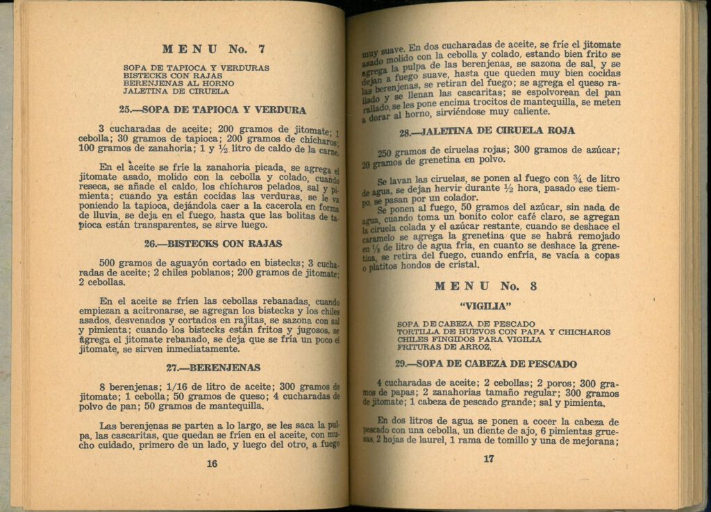 Abril (30 Menus Practicos y Economicos) by Josefina Velázquez de León. UTSA Libraries Special Collections.