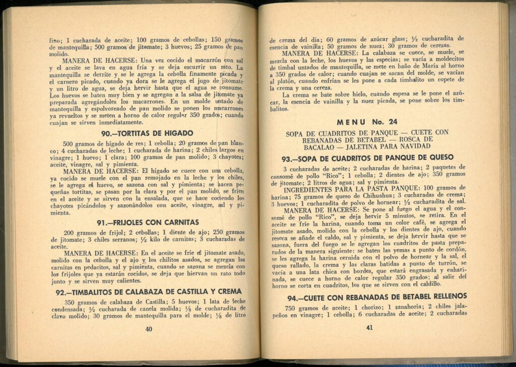 Diciembre (31 Menus Economicos) by Josefina Velázquez de León. UTSA Libraries Special Collections.