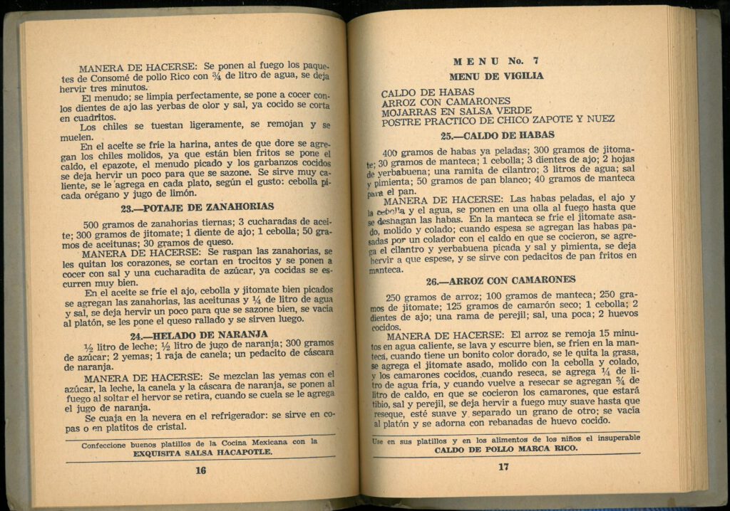 Febrero (29 Menus Practicos y Economicos) by Josefina Velázquez de León. UTSA Libraries Special Collections.