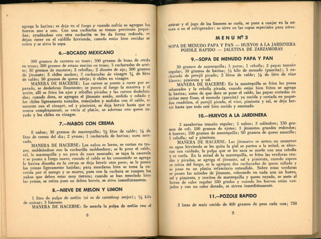 Julio (31 Menus Economicos) by Josefina Velázquez de León. UTSA Libraries Special Collections.