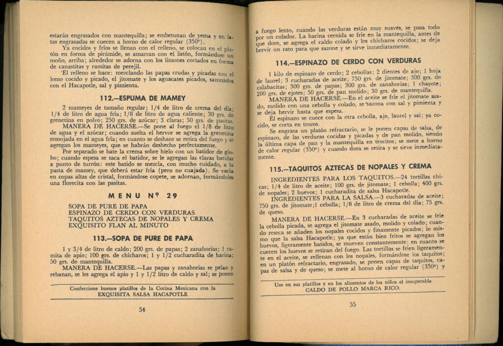 Marzo (30 Menus Practicos y Economicos) by Josefina Velázquez de León. UTSA Libraries Special Collections.